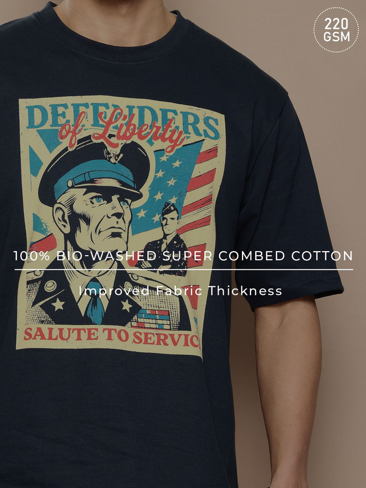 Difference of Opinion Men Printed Oversized Pure Cotton T-shirt