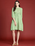 all about you Pure Cotton Schiffli A-Line Dress