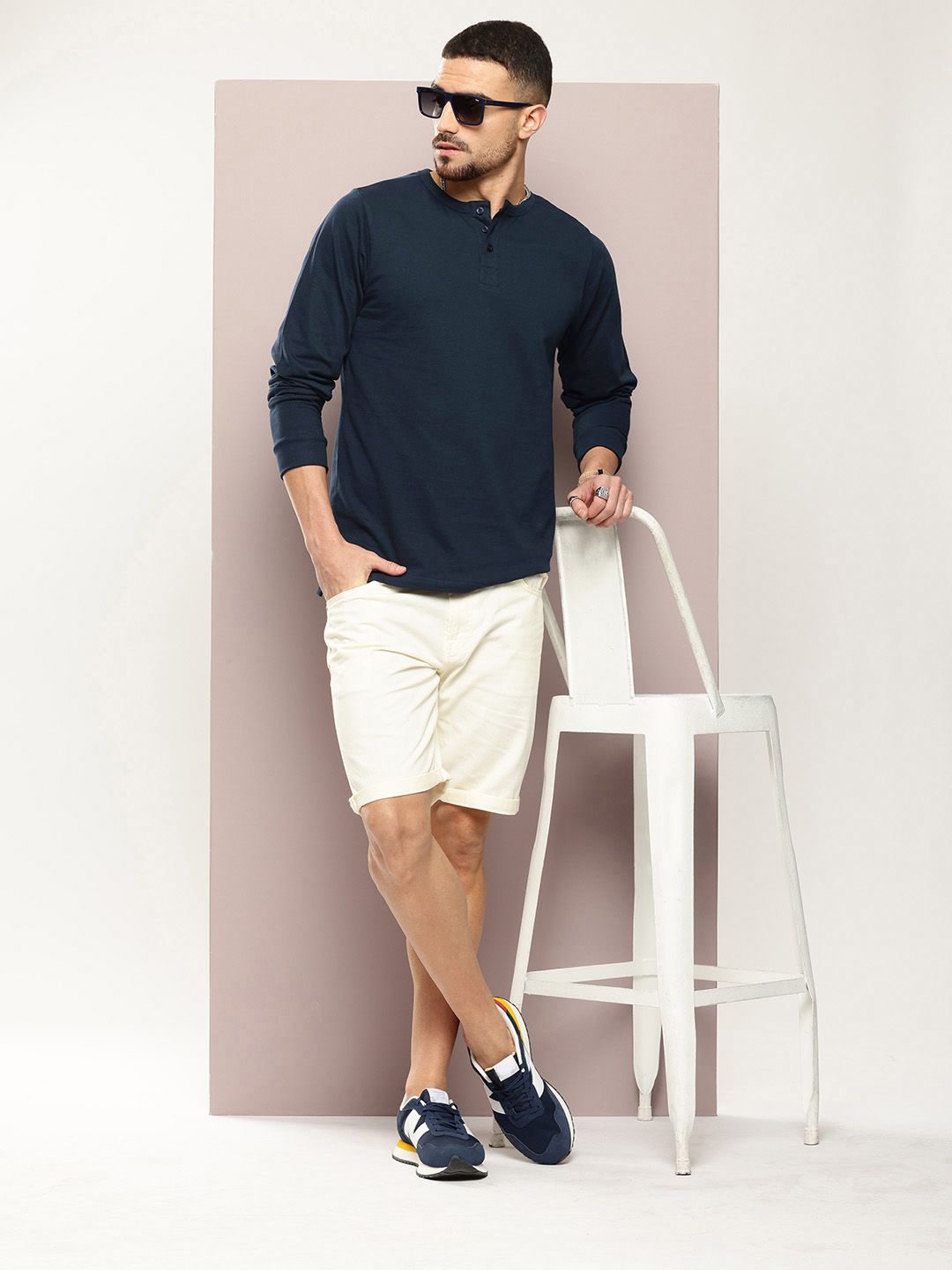 DILLINGER Men Henley Neck T-shirt