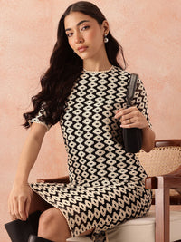 all about you Geometric Midi Dress