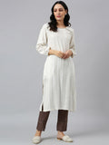 W Striped Cotton Kurta with Trousers