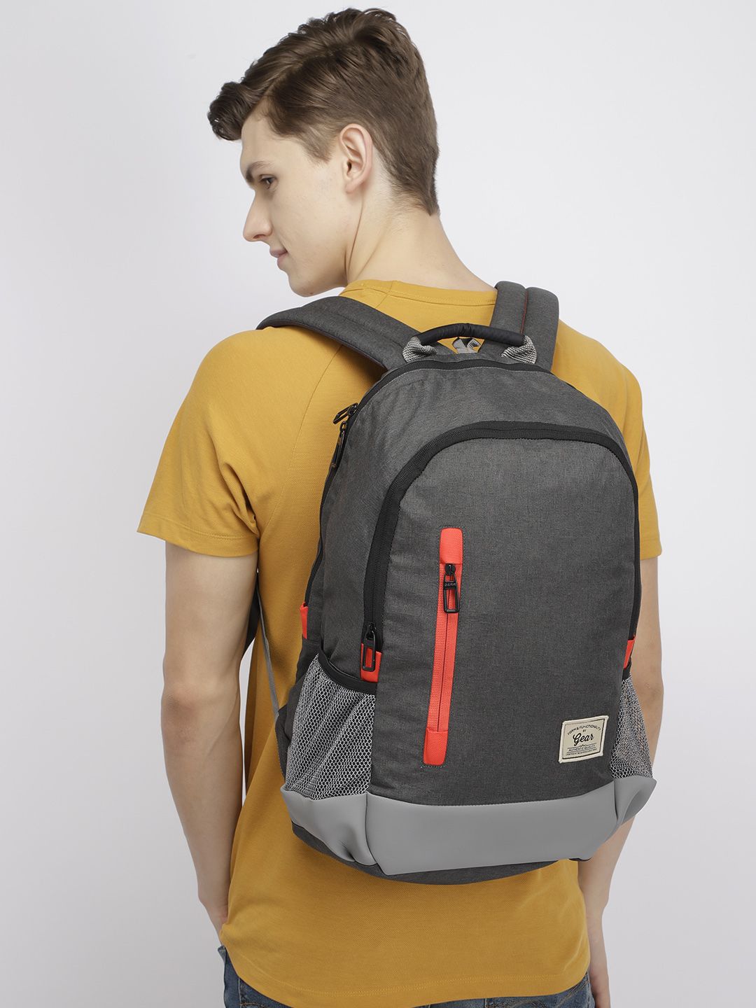 Gear Unisex Black & Grey Campus 8 Backpack