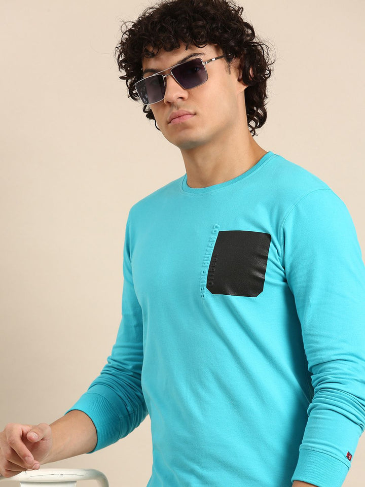 Being Human Embossed Detail Patchwork Round Neck T-shirt