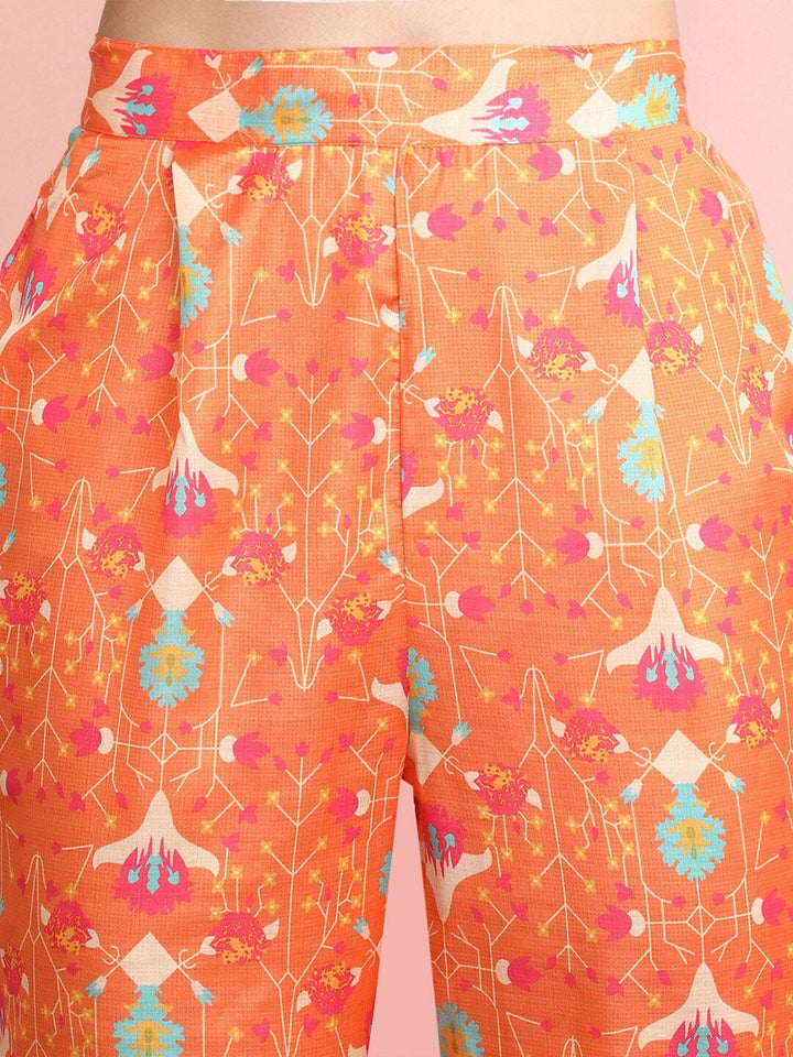 Indo Era Printed Top With Trousers Co-Ords