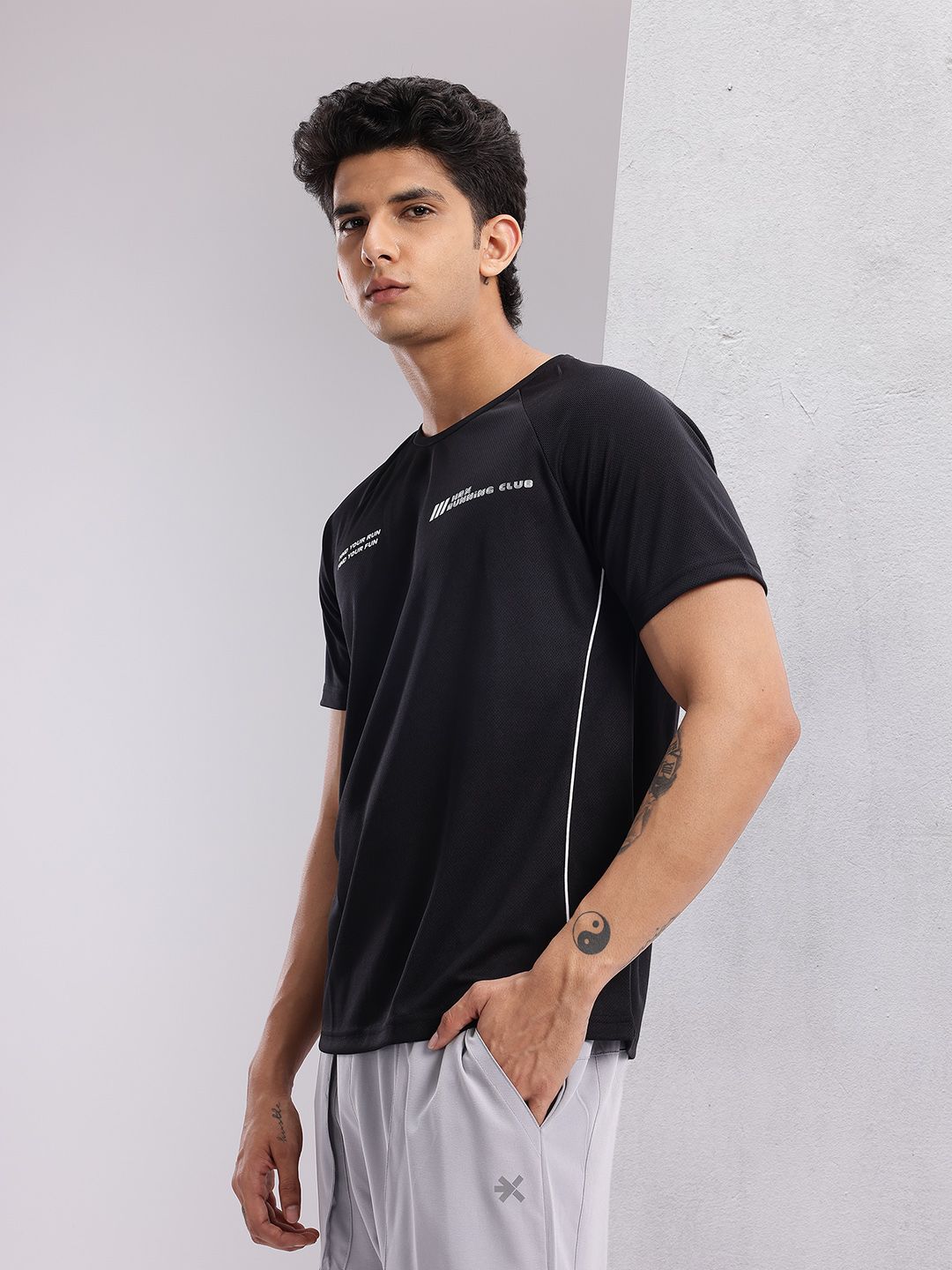 HRX by Hrithik Roshan Men Typography Printed Rapid-Dry Running T-shirt