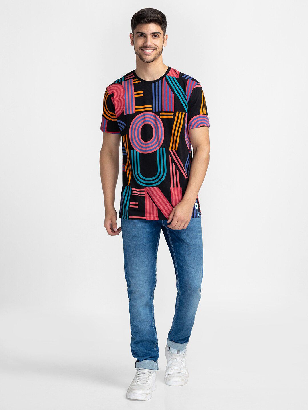 Being Human Typography Printed Round Neck T-shirt