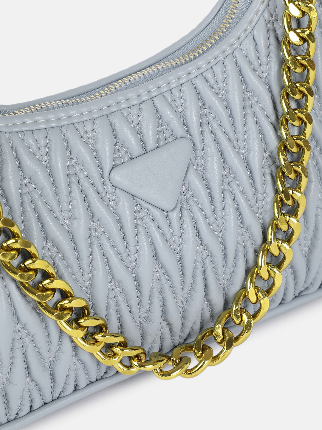 DressBerry Textured Structured Hobo Bag