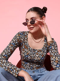 STREET 9 Multi-Coloured Floral Top