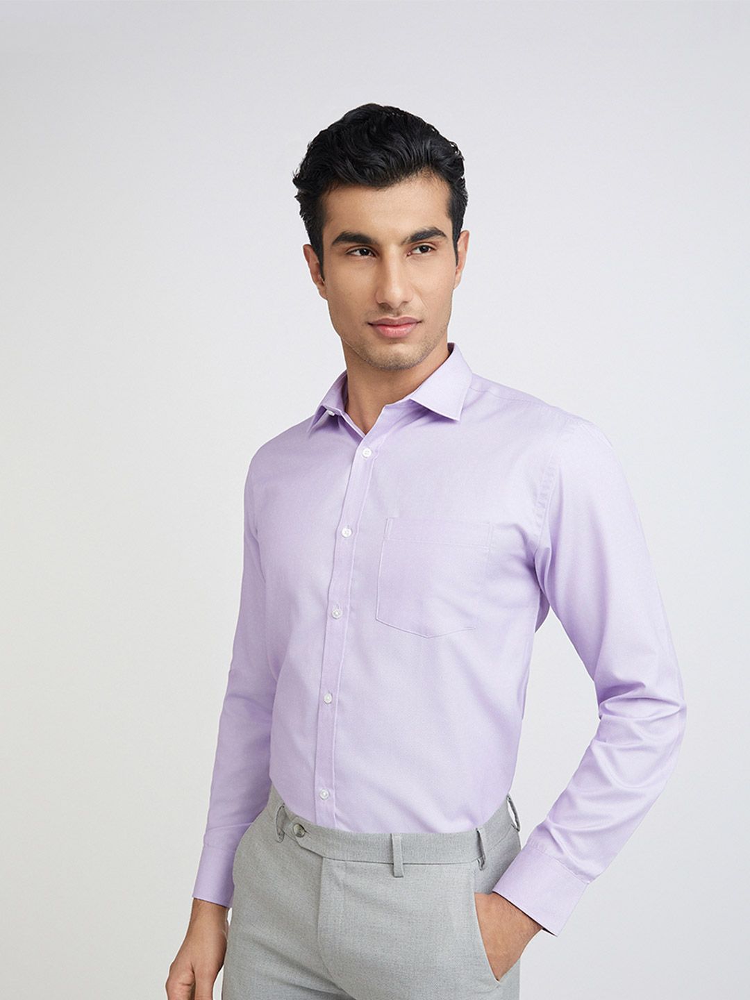 Park Avenue Self Design Slim Fit Opaque Formal Shirt
