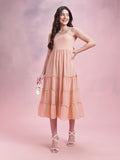 DressBerry Ruffled Fit & Flare Midi Dress
