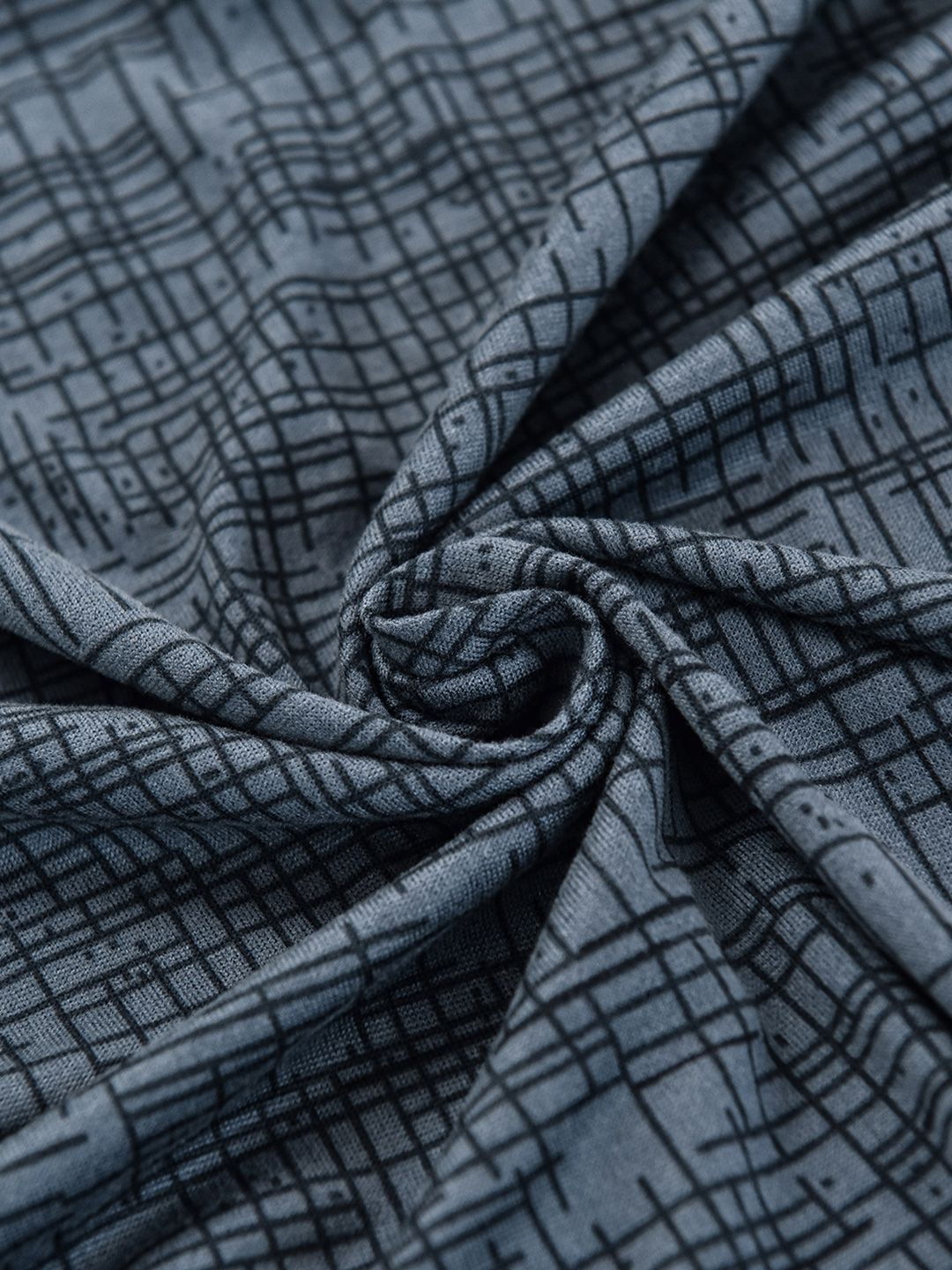 Story@home Grey & Black Printed 3 Seater Stretchable Sofa Cover With Arms