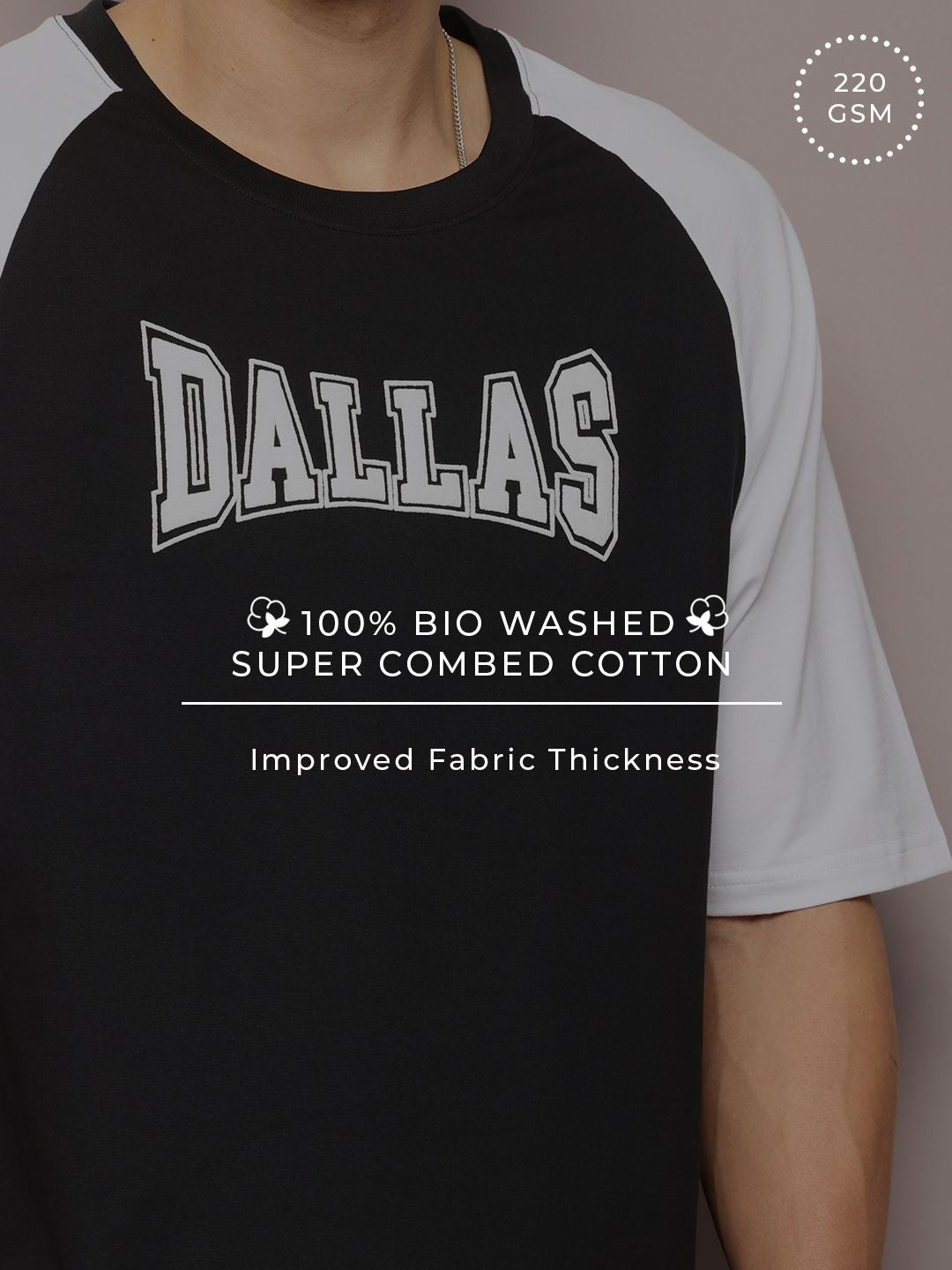 DILLINGER Men Typography Printed Embossed Oversized T-shirt