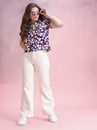 DressBerry Floral Print Casual Shirt
