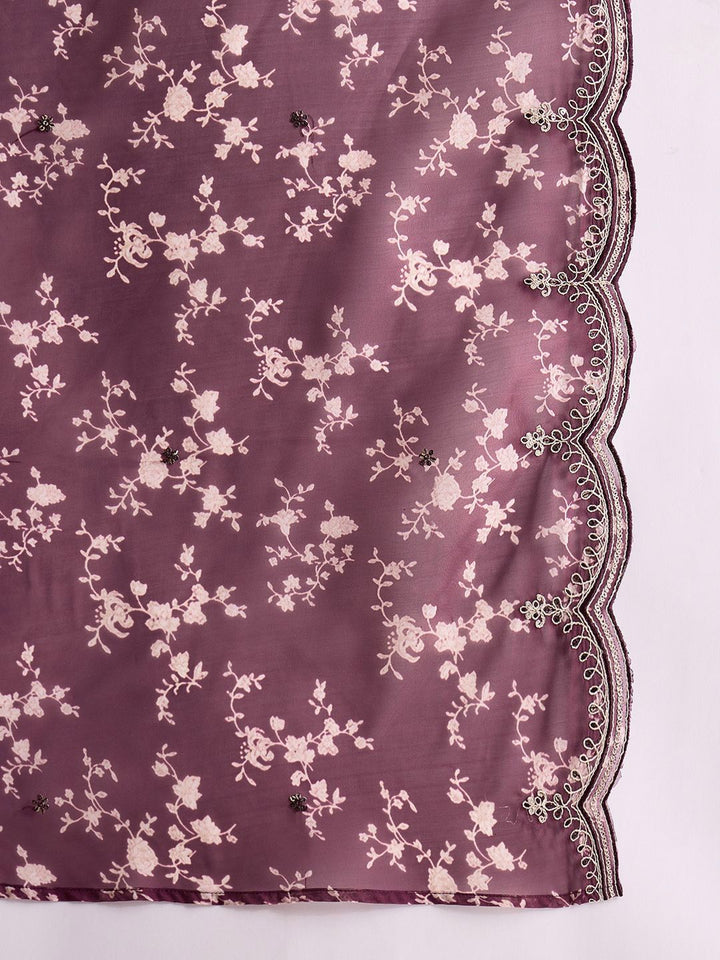 Indo Era Women Floral Embroidered Regular Kurta with Trousers & With Dupatta