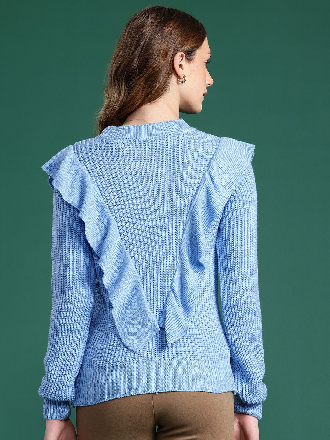 DressBerry Ruffled Acrylic Pullover