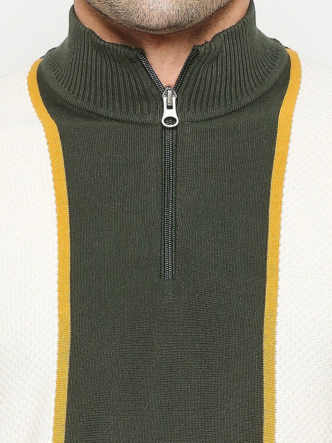 Being Human Colourblocked Half Zip Pullover