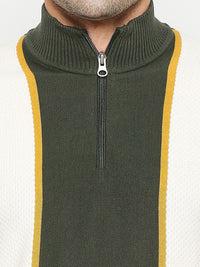 Being Human Colourblocked Half Zip Pullover