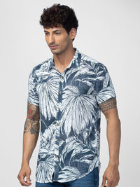 SPYKAR Men Slim Fit Floral Printed Casual Cotton Shirt