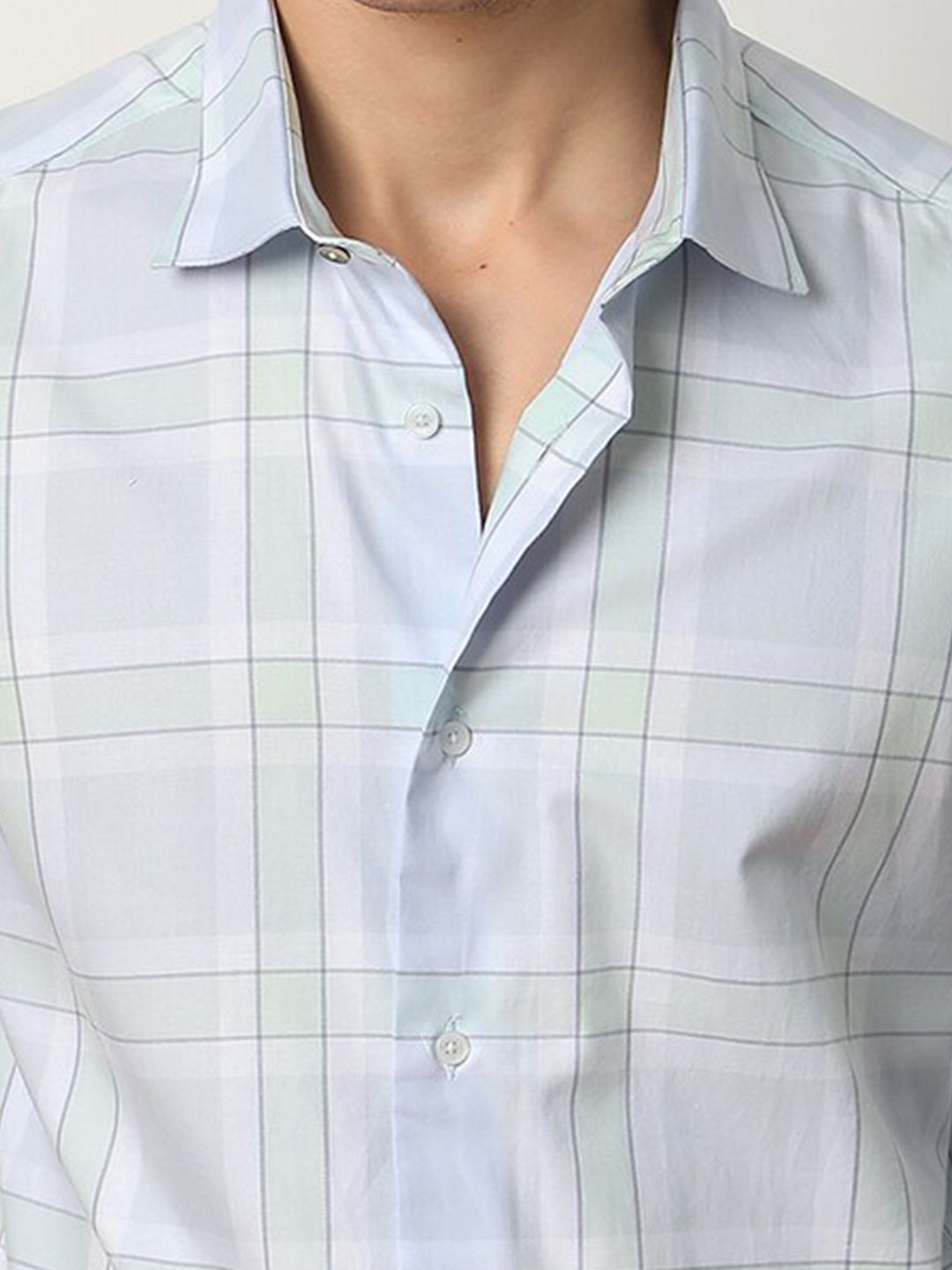 RARE RABBIT Men Tarkin Slim Fit Tartan Checked Cotton Shirt