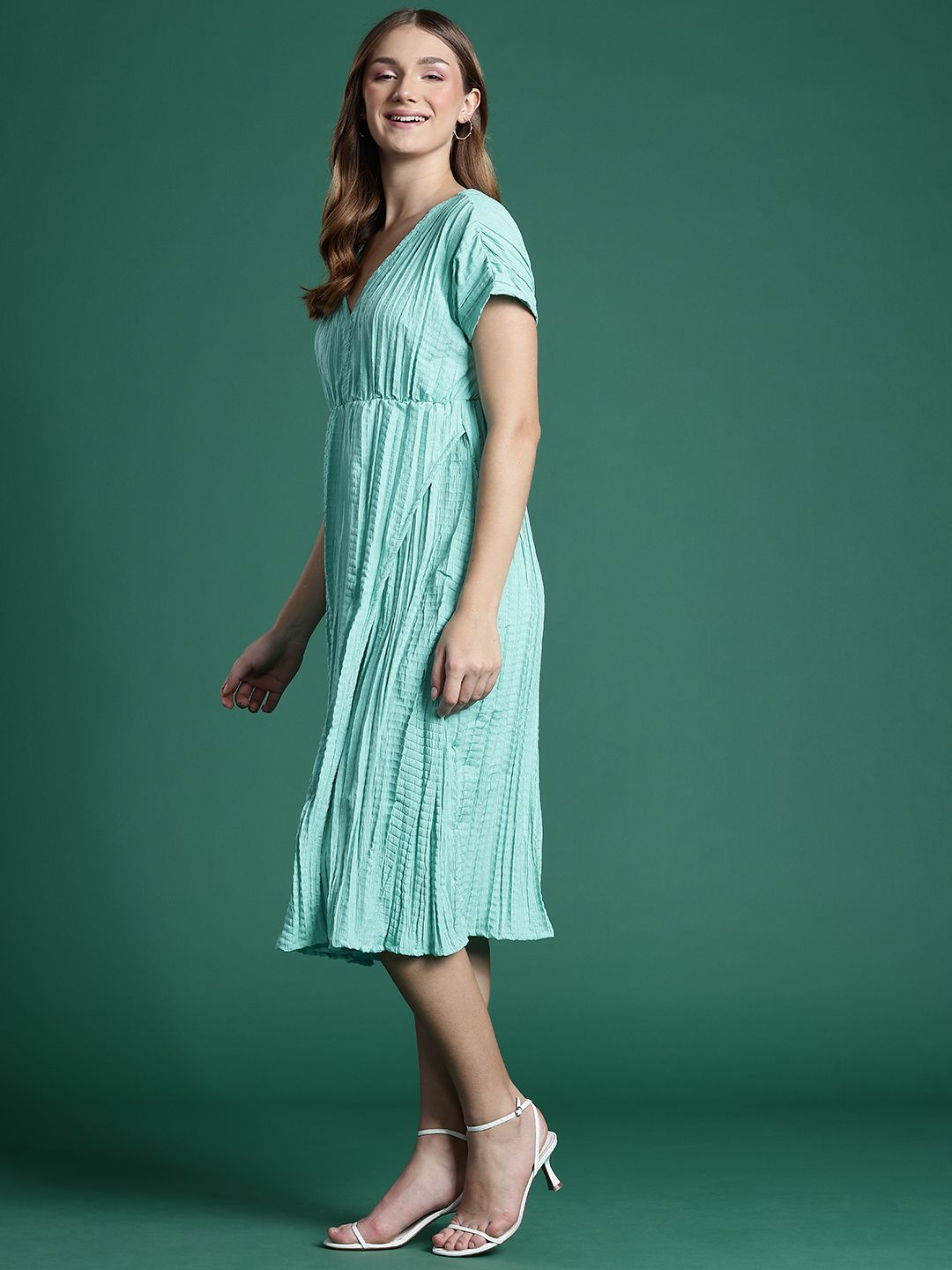 DressBerry Self Design A-Line Dress