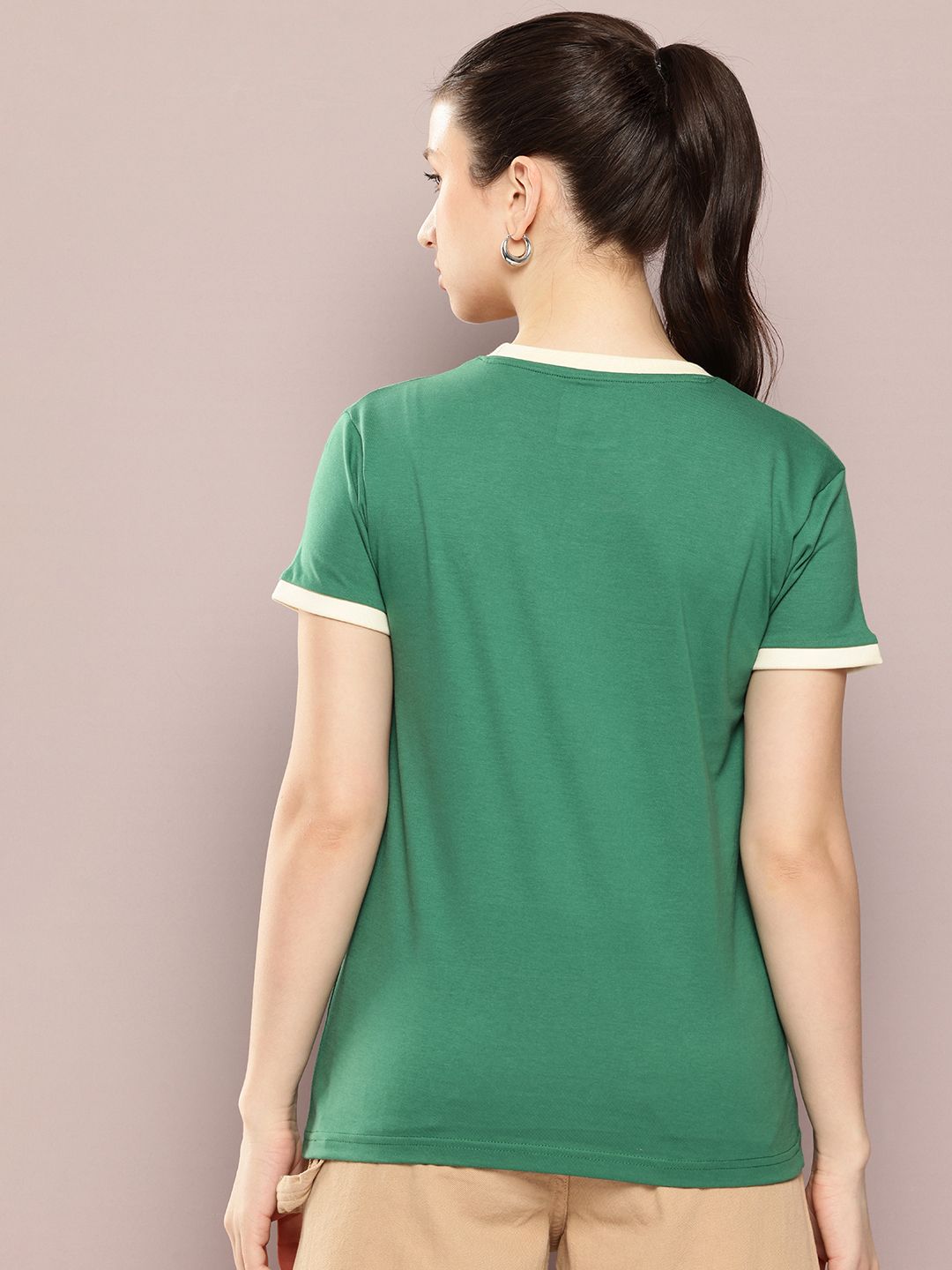 DILLINGER Women Regular Fit Short Sleeve Embroidery Tshirt