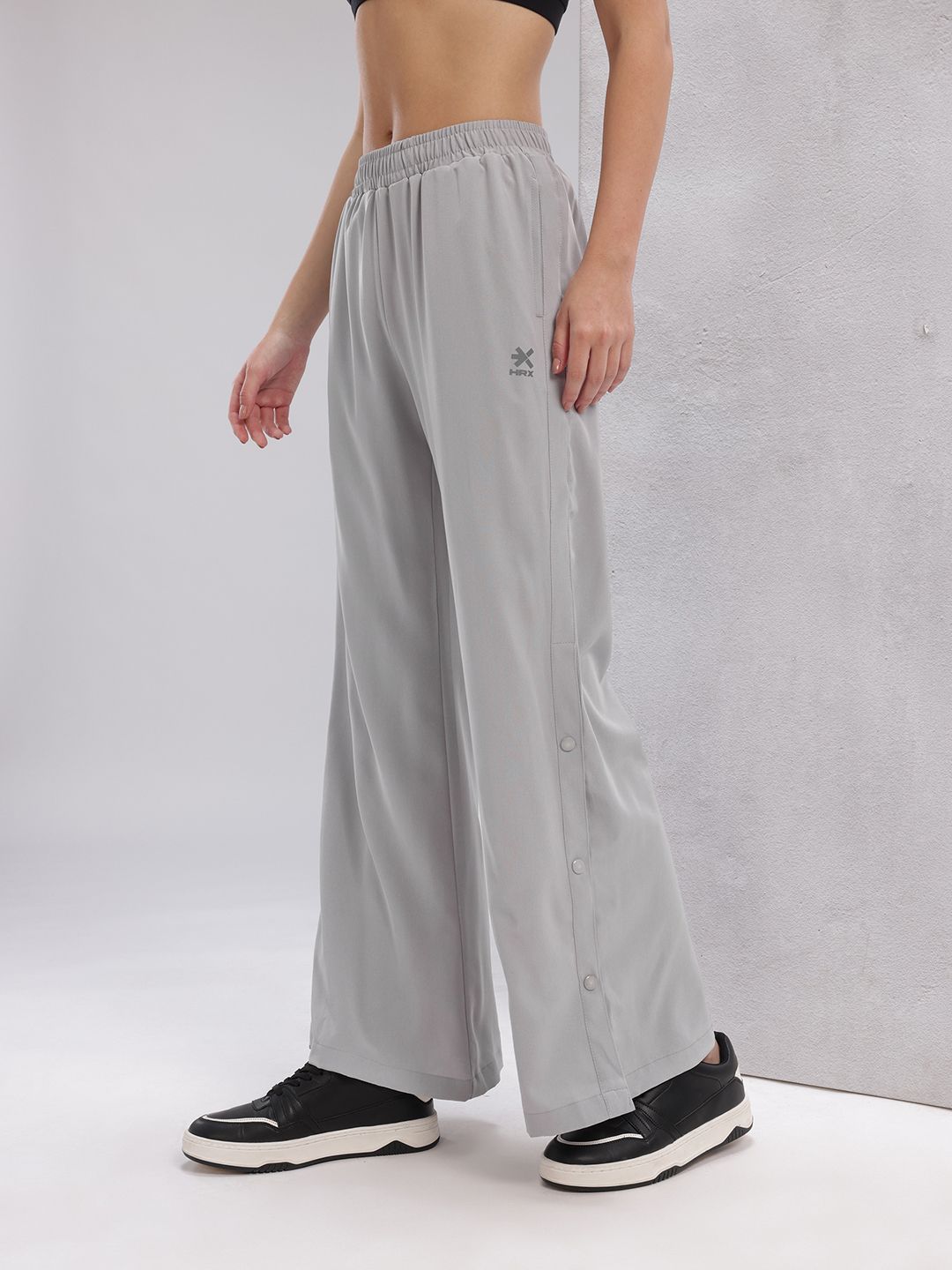 HRX by Hrithik Roshan Women Rapid-Dry Training Track Pants with Side Slits