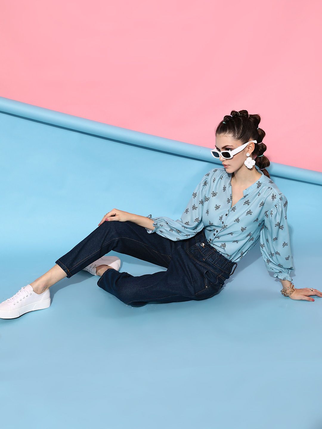 STREET 9 Women Blue Urban High-Rise Jeans