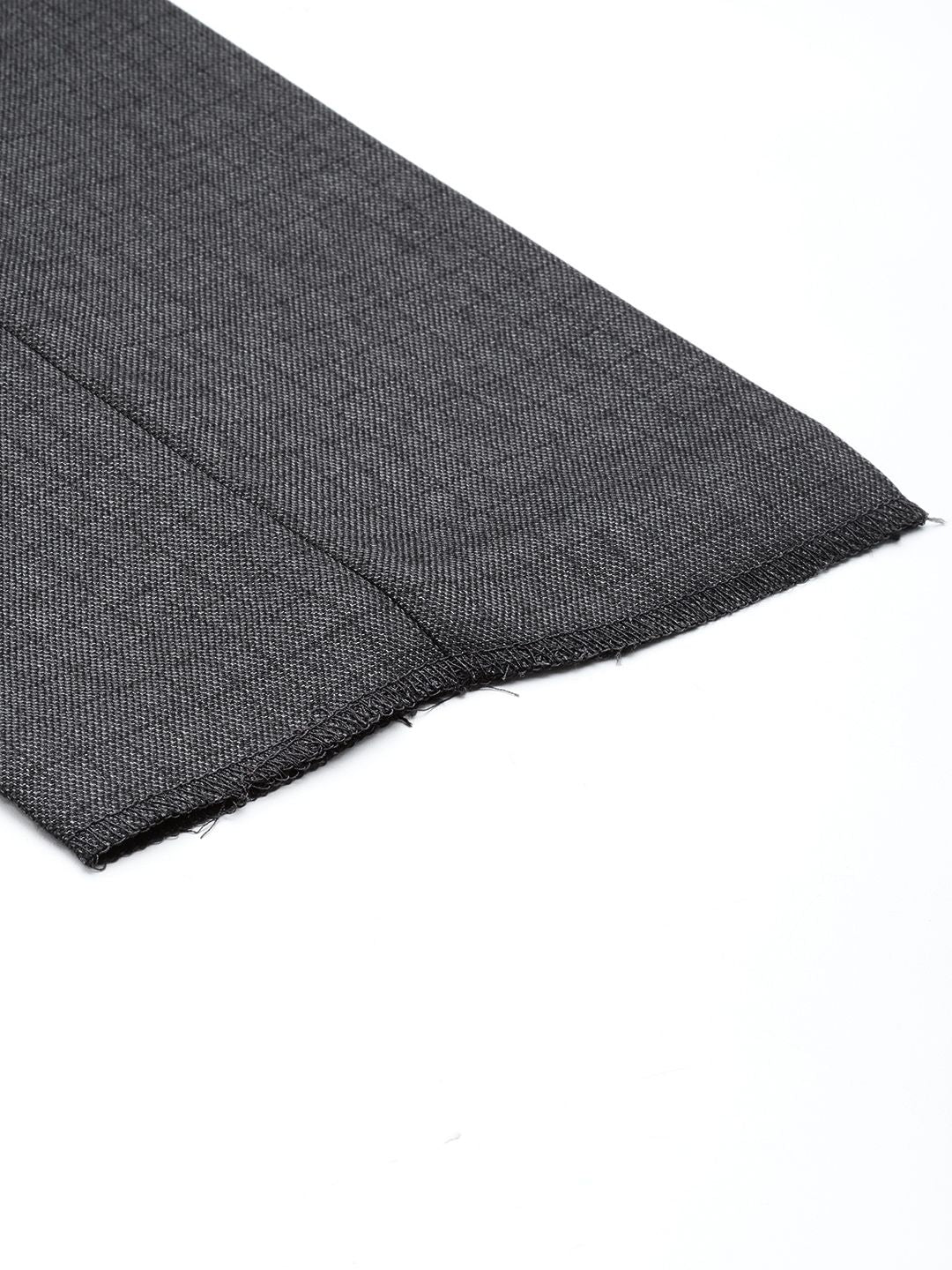 Raymond Men Checked Slim Fit Mid-Rise Formal Trousers