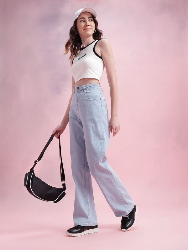 DressBerry Women High-Rise Straight Fit Stretchable Jeans