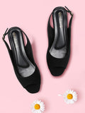 DressBerry Women Black Solid Flats