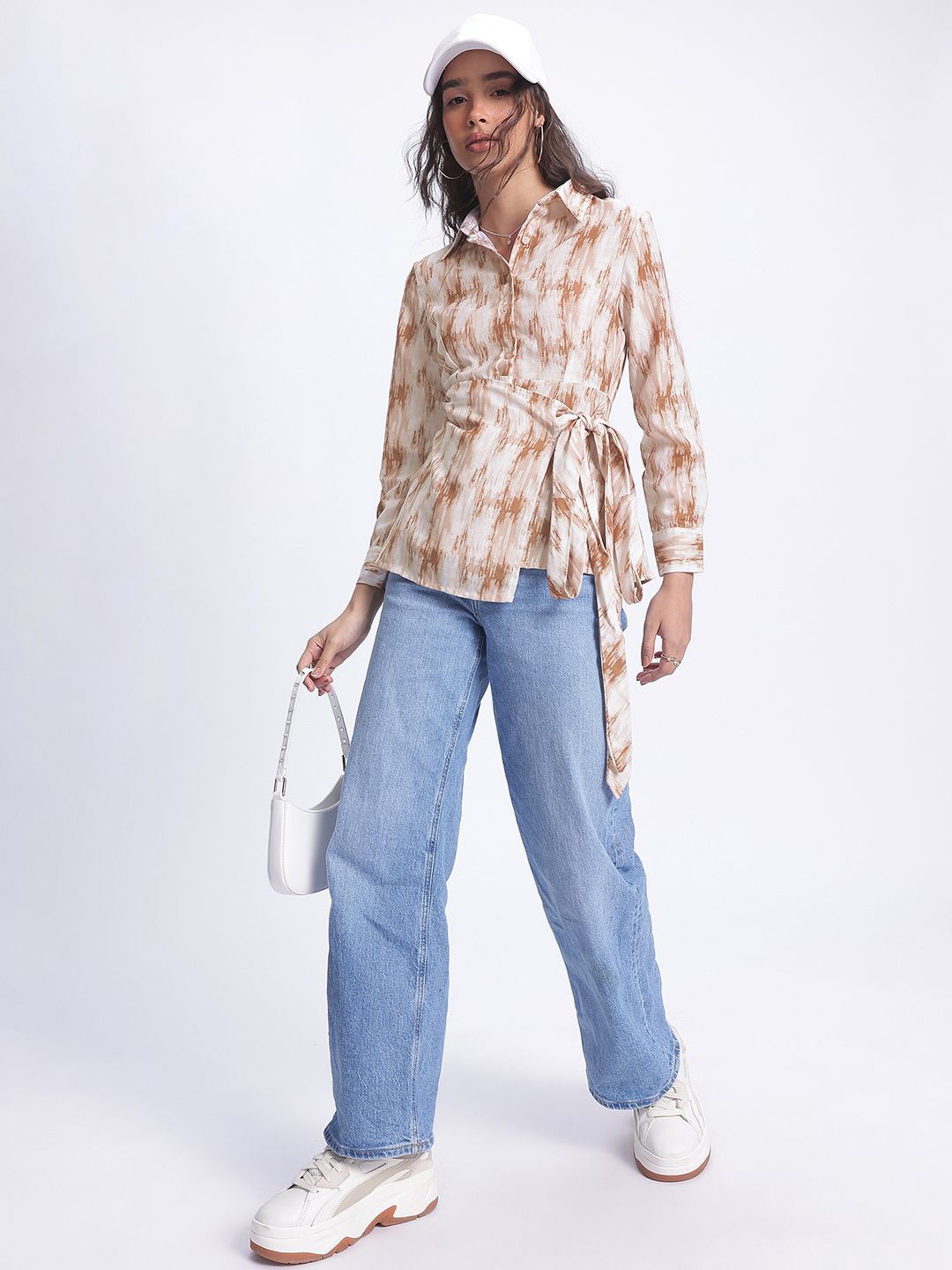 DressBerry Artsy Abstract Printed Wrap Top