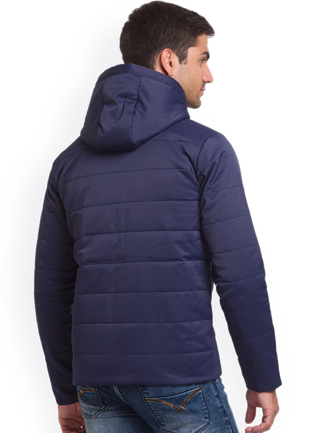 Being Human Men Blue Longline Padded Jacket