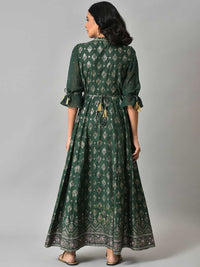 AURELIA Green Ethnic Motifs Ethnic Maxi Maxi Dress