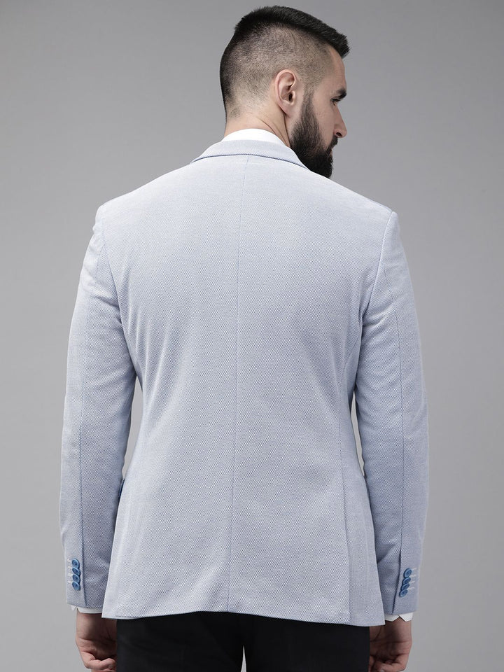 Park Avenue Active Fit Self Design Single-Breasted Formal Blazers