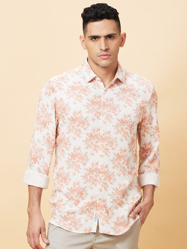 Being Human Men Slim Fit Floral Opaque Printed Casual Shirt