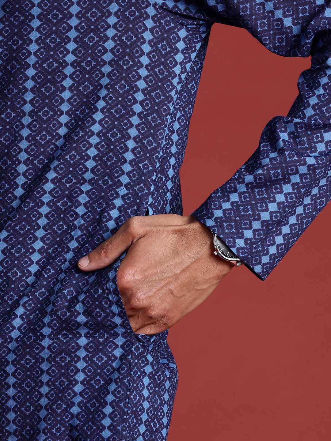 Anouk Pure Cotton Geometric Printed Short Kurta