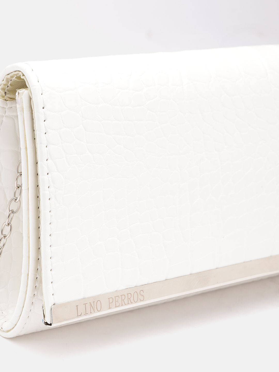 Lino Perros Croc Textured Structured Sling Bag