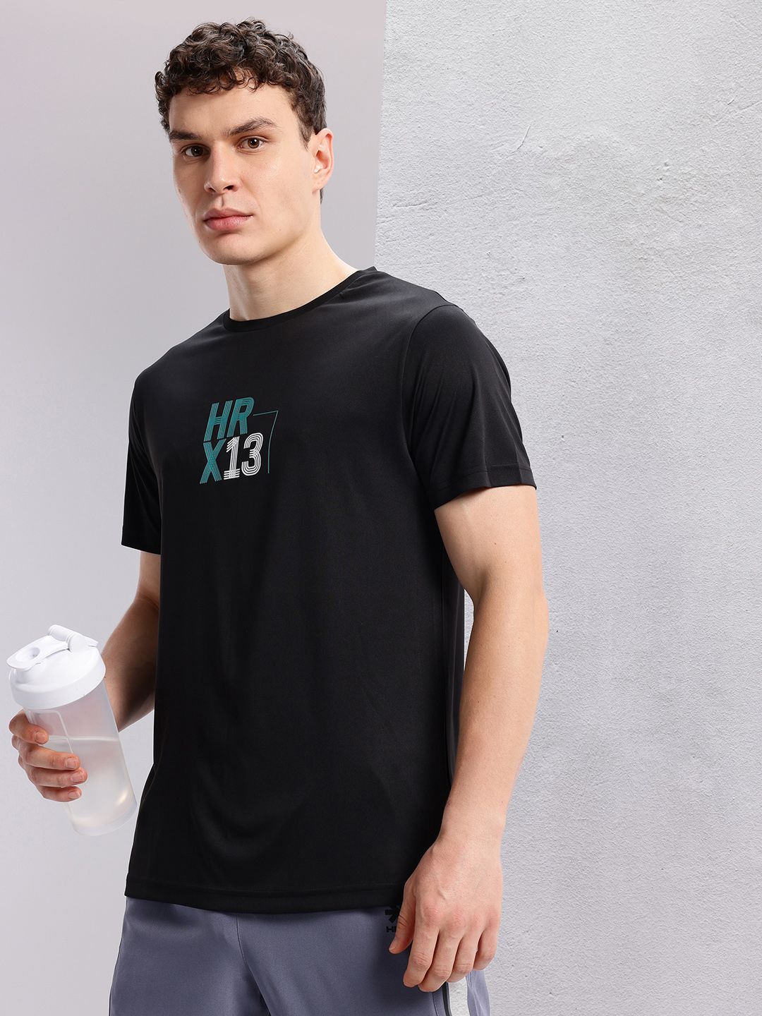 HRX by Hrithik Roshan Rapid-dry Brand Logo Print Running T-shirt