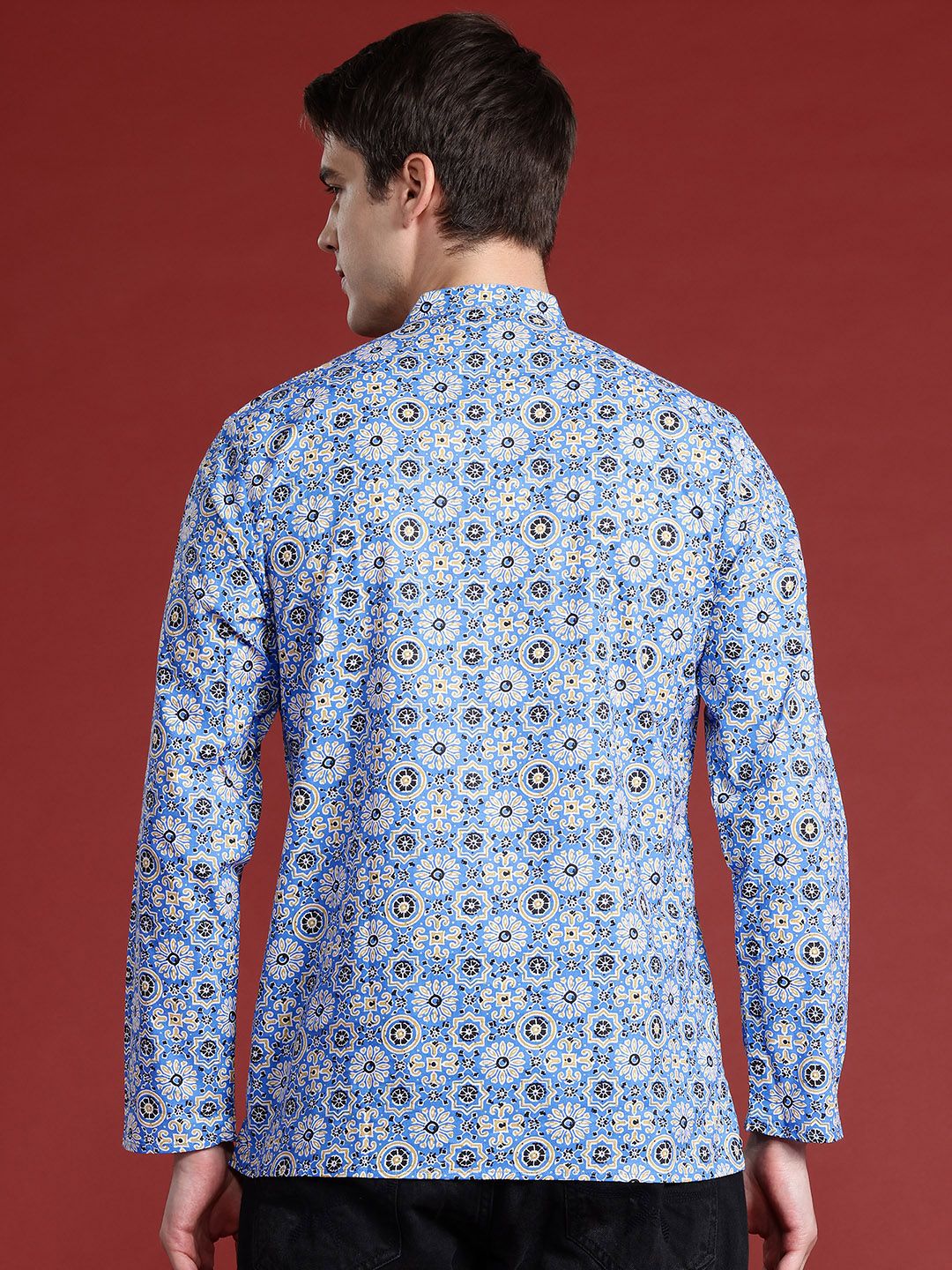 Anouk Pure Cotton Printed Mandarin Collar Kurta