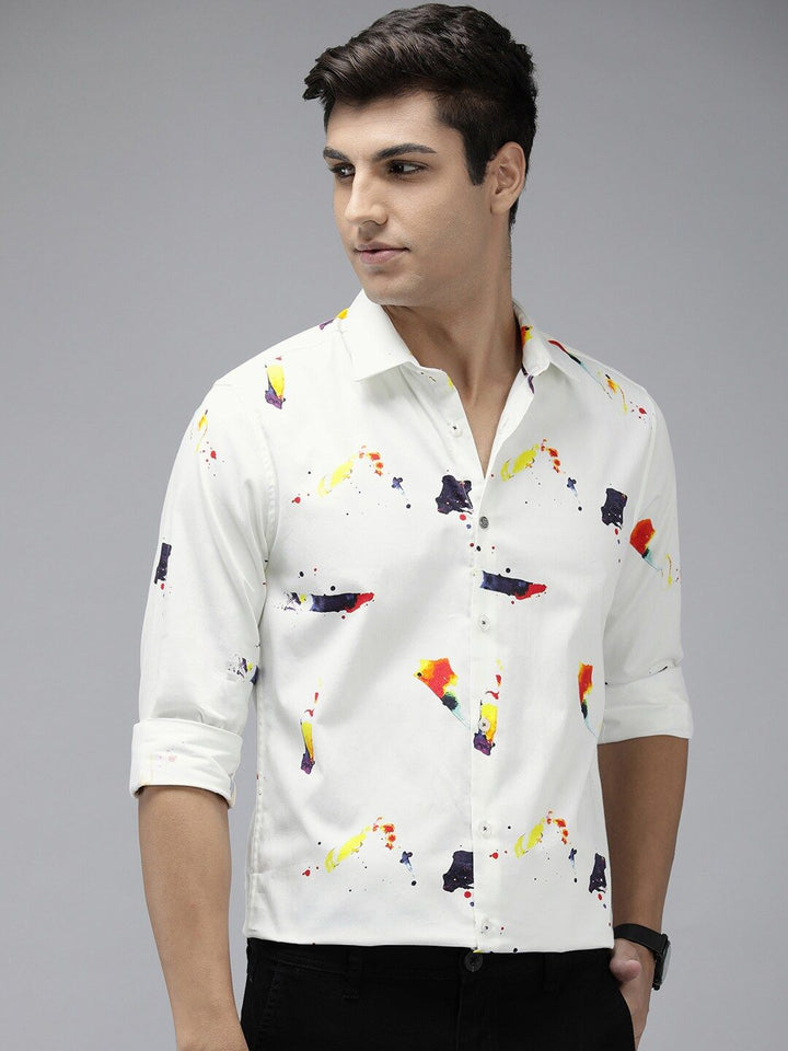 THE BEAR HOUSE Ardor Edition Men Slim Fit Digital Print Party Shirt