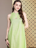 House of Pataudi Floral Embroidered A-Line Jashn Kurta