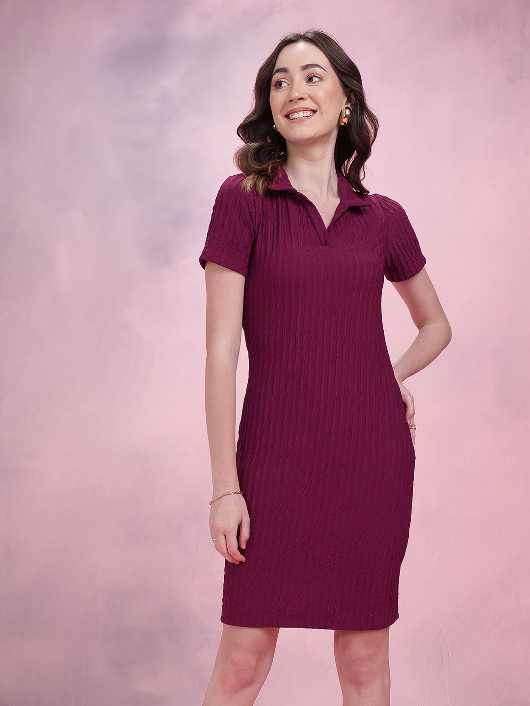 DressBerry Textured Bodycon Dress