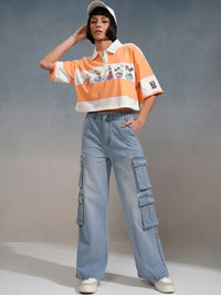 Tokyo Talkies Women Straight Fit Cargo Jeans