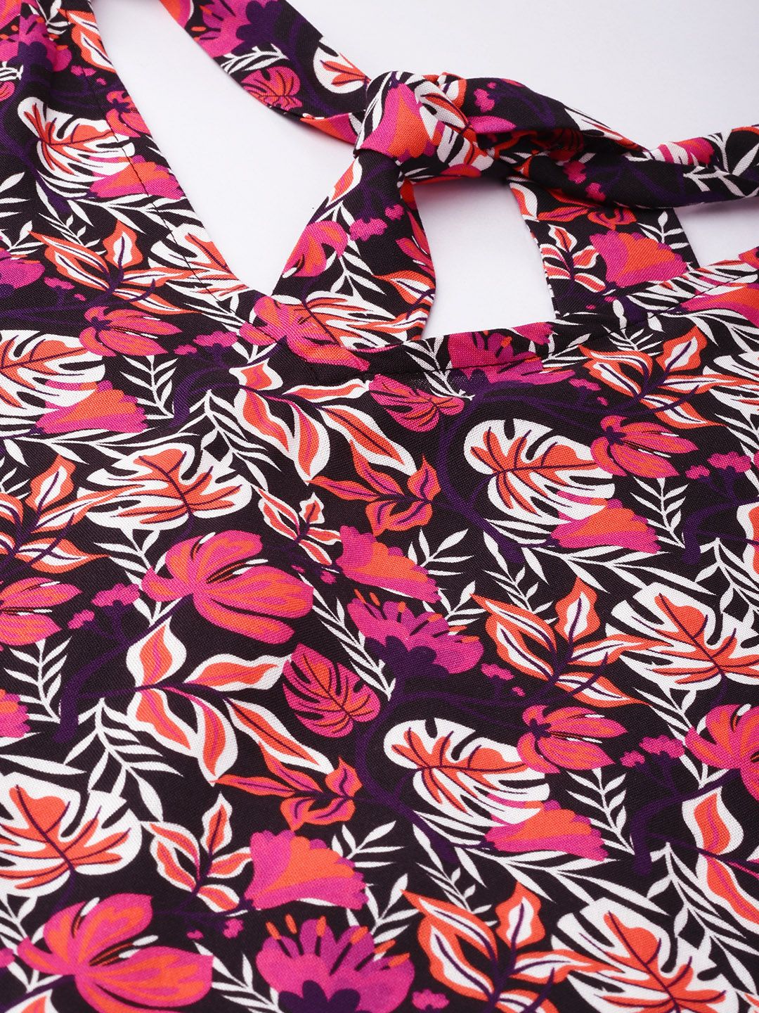 DressBerry Bloomy Confident Floral Printed A-Line Dress