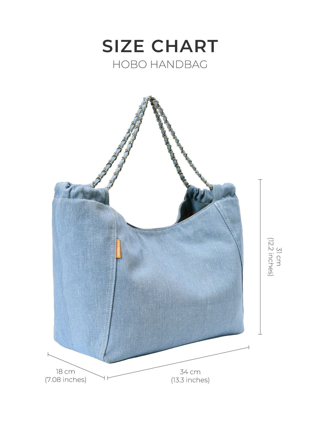 Lino Perros Denim Structured Shoulder Bag