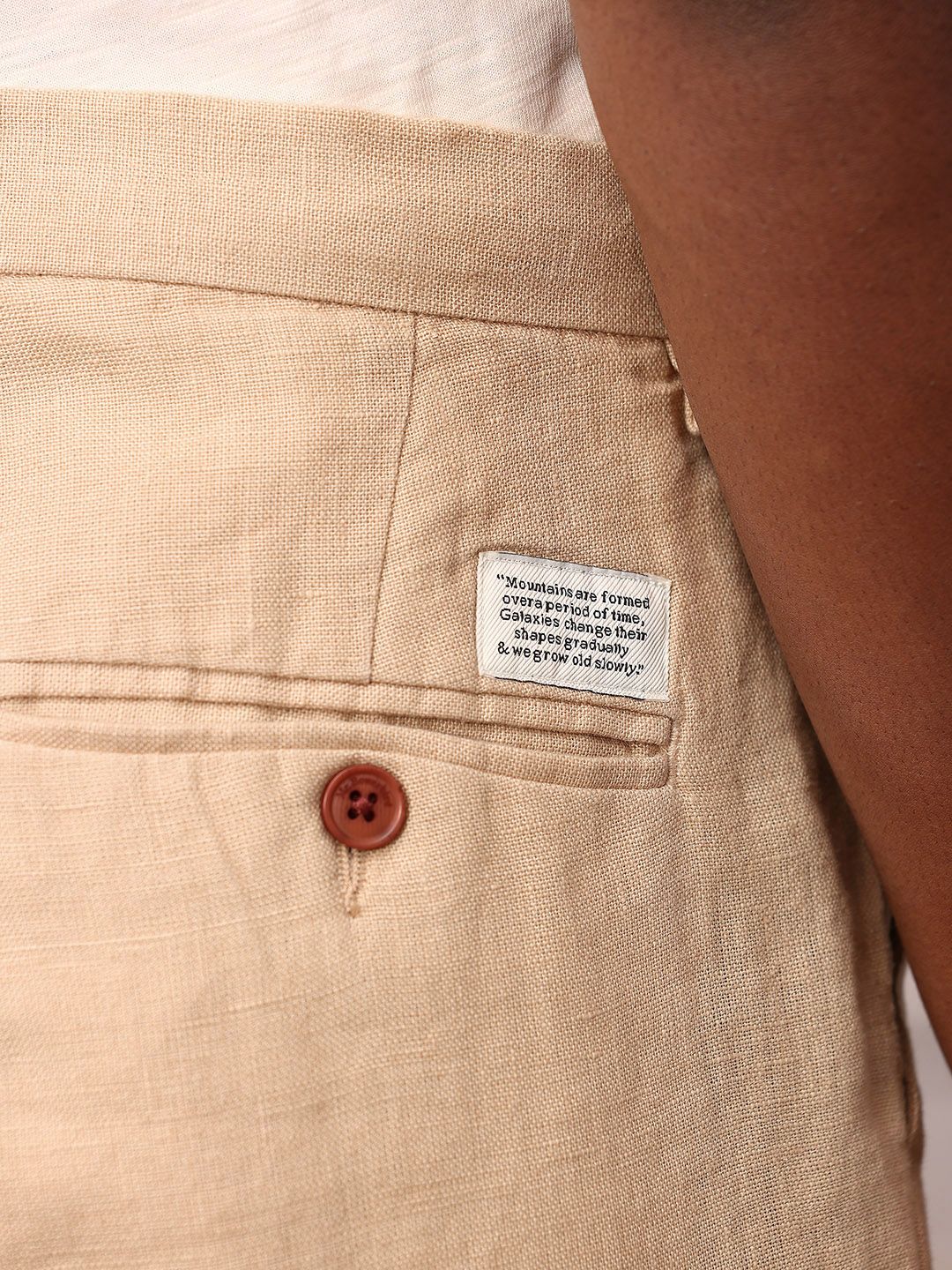 Mr Bowerbird Pure Linen Pleated Liberal fit Trousers With a Notepad