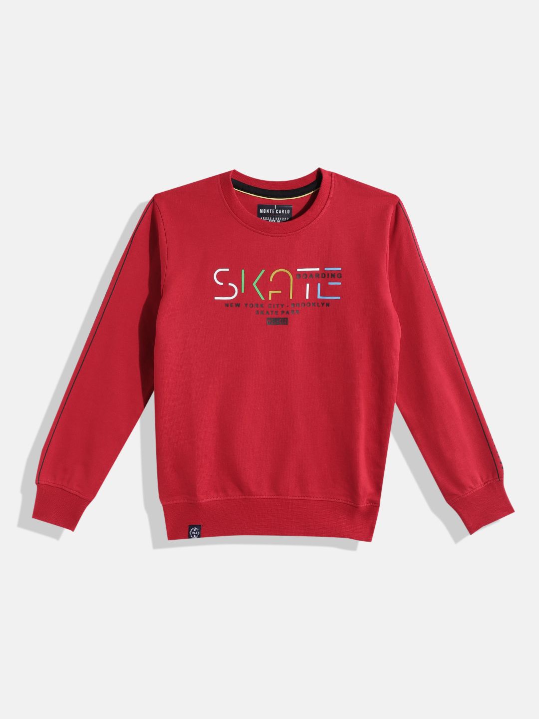 Monte Carlo Boys Cotton Graphic Printed Sweatshirt