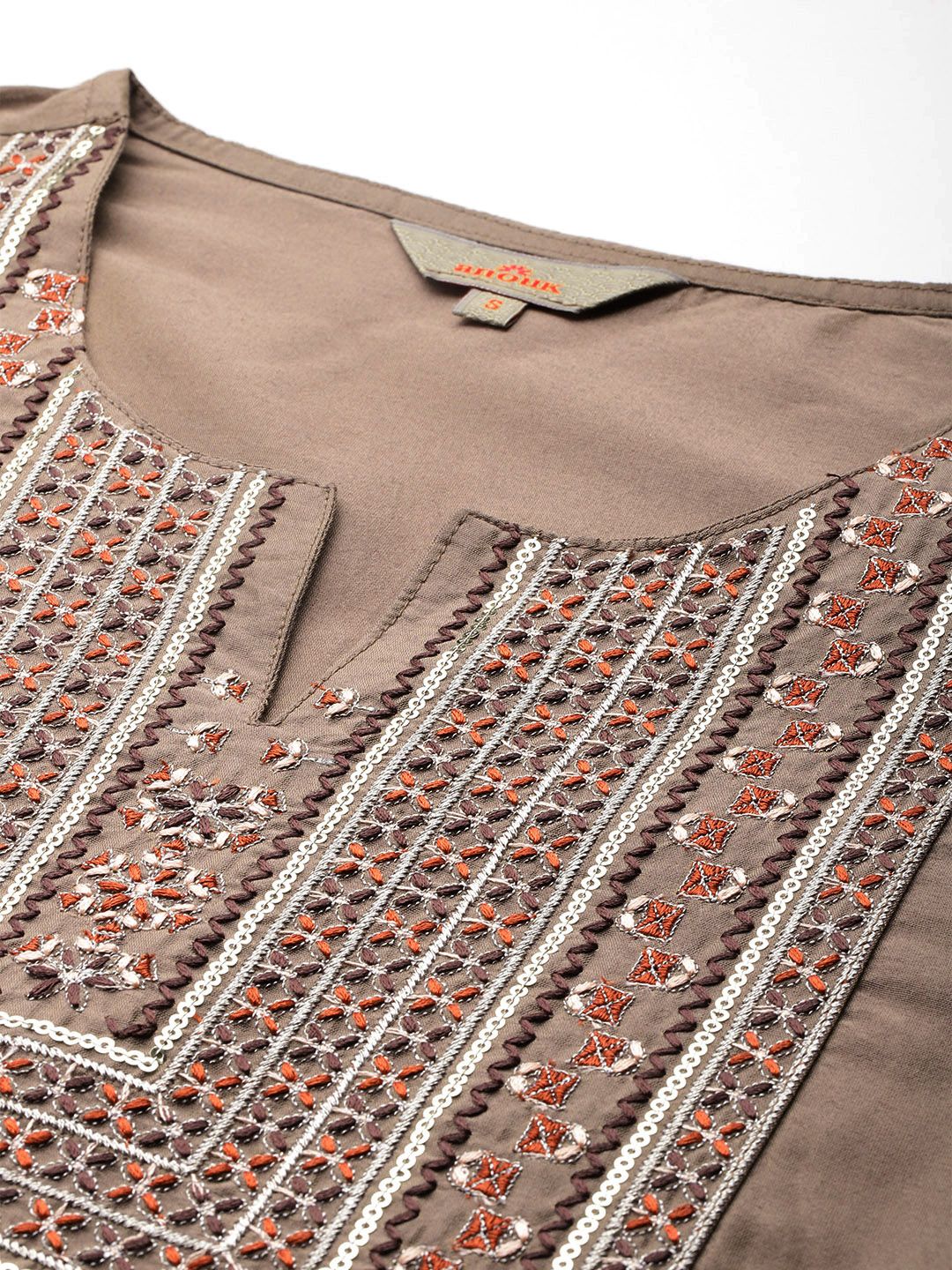 Anouk Sequinned Yoke Design  Kurta