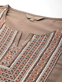 Anouk Sequinned Yoke Design  Kurta