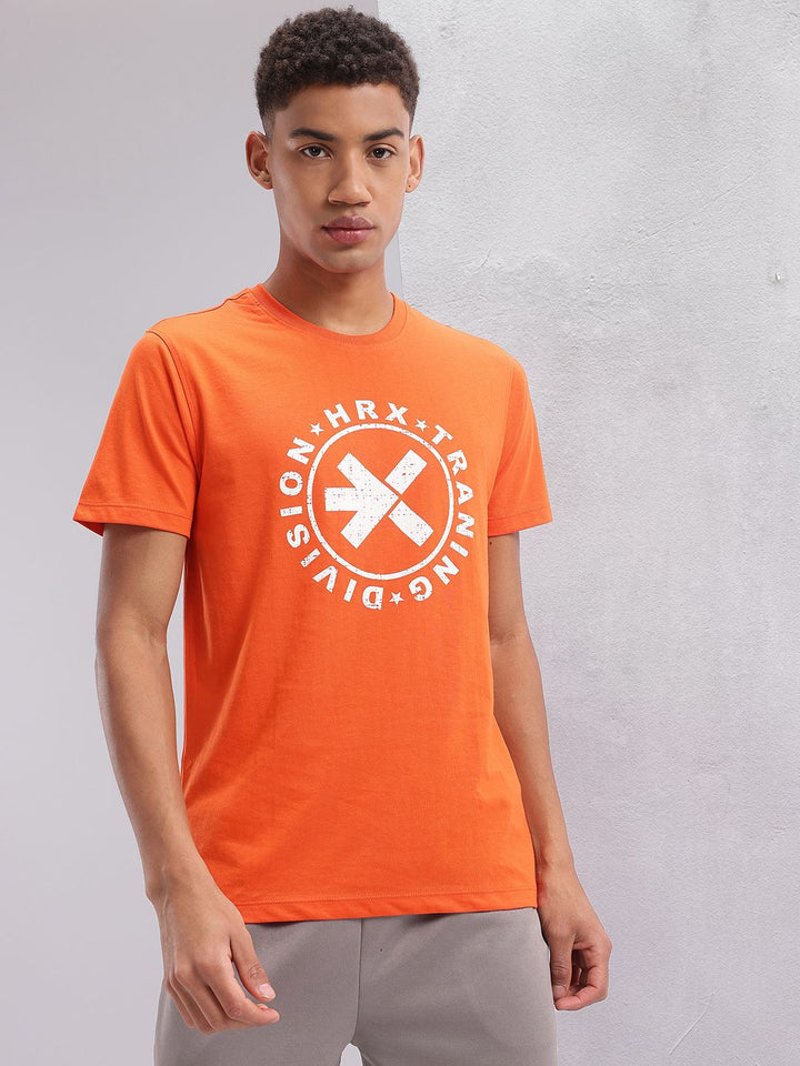 HRX by Hrithik Roshan Brand Logo Printed Training T-shirt